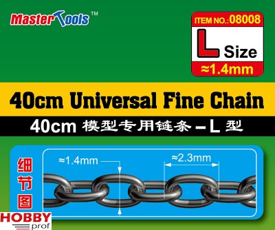 Master Tools ~ Universal Fine Chain 1,4x2,3mm 40cm (2pcs)